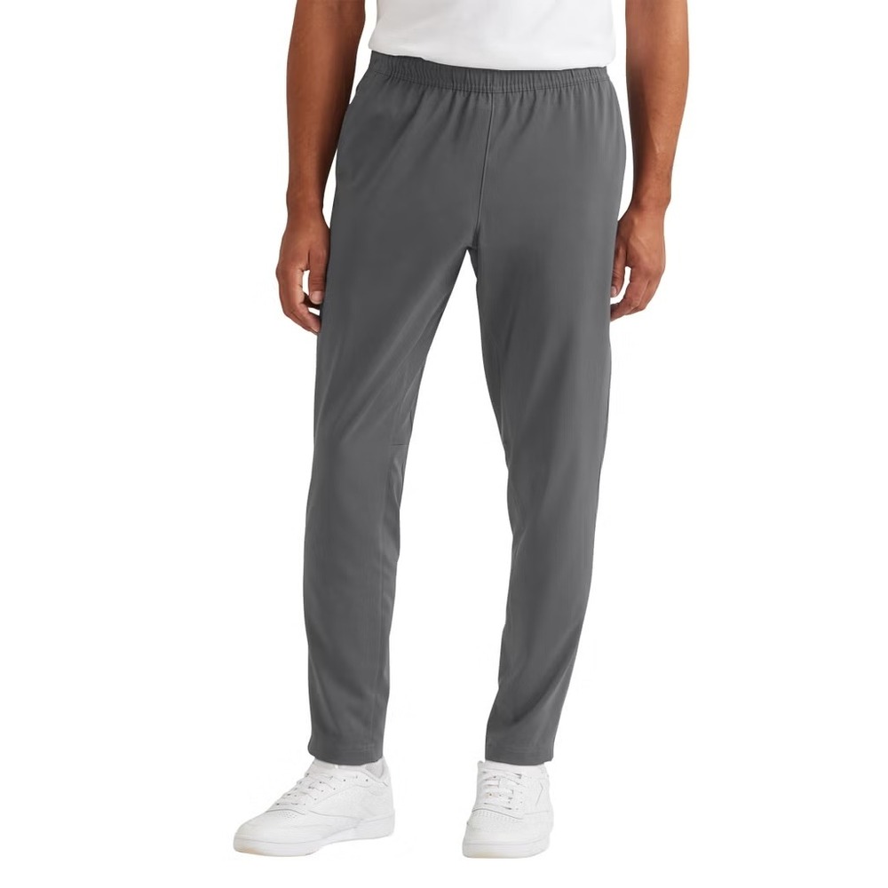 Eddie Bauer Mens Woven Pant Gray Tapered Leg Stretch Casual XL